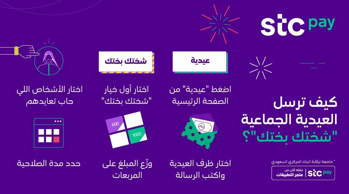 وش أنواع العيديات التي أطلقتها stc pay