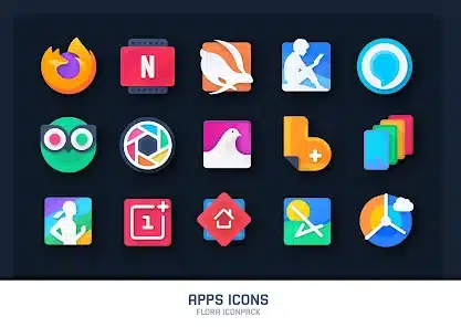 تحميل تطبيق Flora: Material Icon Pack للاندرويد والايفون 2024 اخر اصدار مجانا