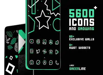 تحميل تطبيق GreenLine Icon Pack: LineX Apk مهكر للاندرويد والايفون 2024 اخر اصدار مجانا