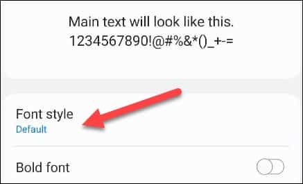 كيفية تغيير الخط على هواتف سامسونج بواجهة One UI 4/4.1