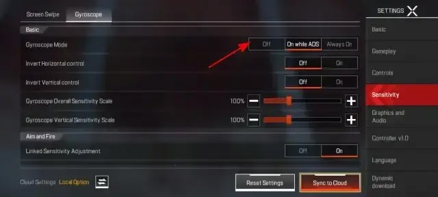 كيفية تفعيل وتعطيل الجيروسكوب في Apex Legends Mobile 2024 وافصل اعدادات حساسية ابيكس ليجندز