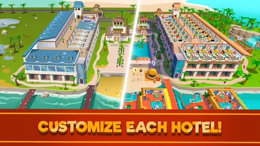 تحميل لعبة Hotel Empire Tycoon مهكرة للاندرويد والايفون 2024 اخر اصدار مجانا