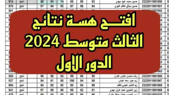 ” رابط results mlazemna ” نتائج الثالث متوسط 2024 الدور الاول نتائجنا pdf طريقة تحميل نتائج ثالث متوسط العراق جميع الولايات