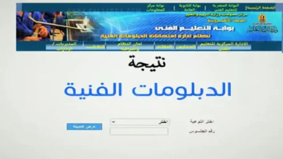 الآن رسميًا.. رابط نتيجة الدبلومات الفنية 2024 برقم الجلوس tech.moe.gov.eg عبر موقع وزارة التربية والتعليم