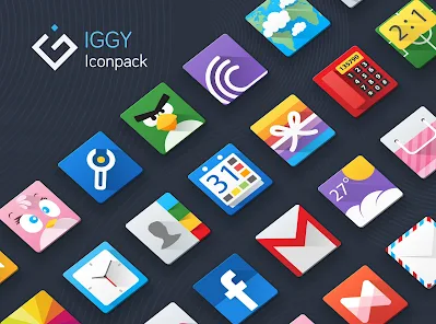 تحميل تطبيق Iggy Icon Pack مهكر للاندرويد والايفون 2024 اخر اصدار مجانا