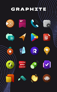 تحميل تطبيق Graphite Icon Pack مهكر للاندرويد والايفون 2024 اخر اصدار مجانا