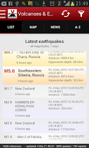 تحميل تطبيق Volcanoes & Earthquakes مهكر للاندرويد والايفون 2024 اخر اصدار مجانا