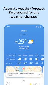 تحميل تطبيق Yandex.Weather Apk مهكر للاندرويد والايفون 2024 اخر اصدار مجانا