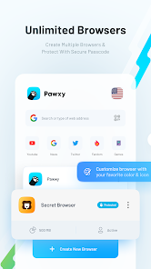 تحميل متصفح Pawxy Fast VPN & Web Browser مهكر للاندرويد والايفون 2024 اخر اصدار مجانا