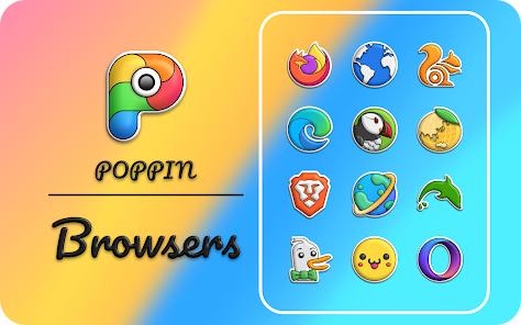 تحميل تطبيق Poppin icon pack Apk مهكر للاندرويد 2024 اخر اصدار مجانا