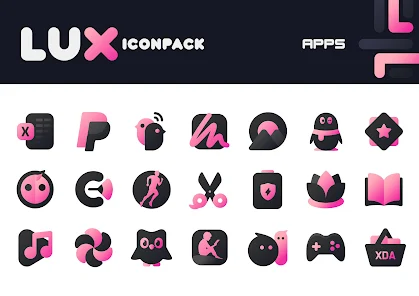 تحميل تطبيق LuX Pink IconPack Apk مهكر للاندرويد 2024 اخر اصدار مجانا