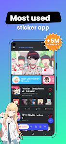 تحميل تطبيق Anime Stickers مهكر للاندرويد والايفون 2024 اخر اصدار مجانا