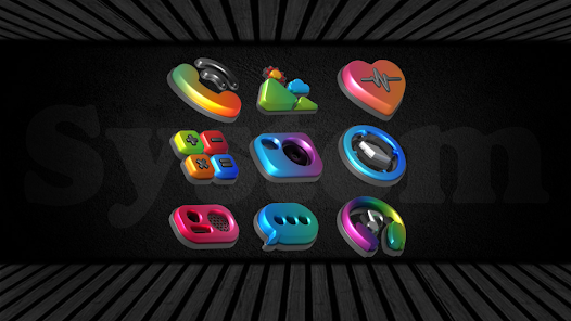 تحميل تطبيق Auric Dark 3D Icon Pack مهكر للاندرويد والايفون 2024 اخر اصدار مجانا