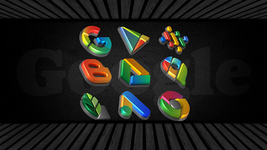 تحميل تطبيق Auric Dark 3D Icon Pack مهكر للاندرويد والايفون 2024 اخر اصدار مجانا