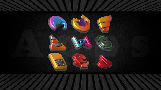 تحميل تطبيق Auric Dark 3D Icon Pack مهكر للاندرويد والايفون 2024 اخر اصدار مجانا