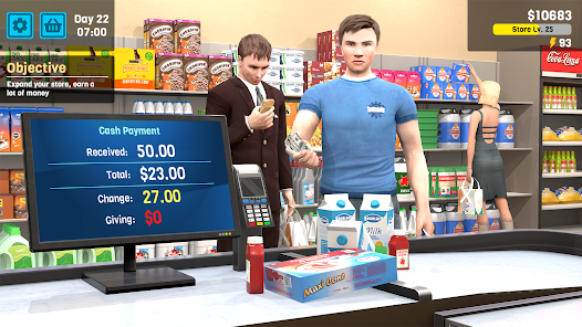 تحميل لعبة Manage Supermarket Simulator مهكرة للاندرويد والايفون 2024 اخر اصدار مجانا