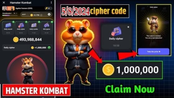 كود شفرة اليوم Daily Cipher في Hamster Kombat للحصول على مليون عملة “متجدد يوميا”