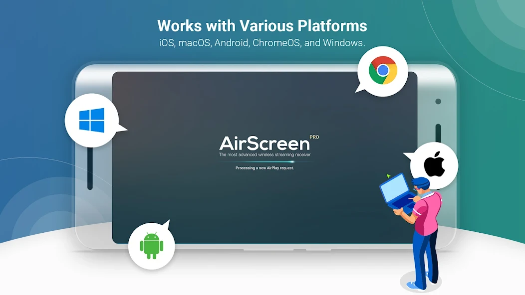 تحميل تطبيق AirScreen مهكر Apk للاندرويد والايفون 2025 اخر اصدار مجانا