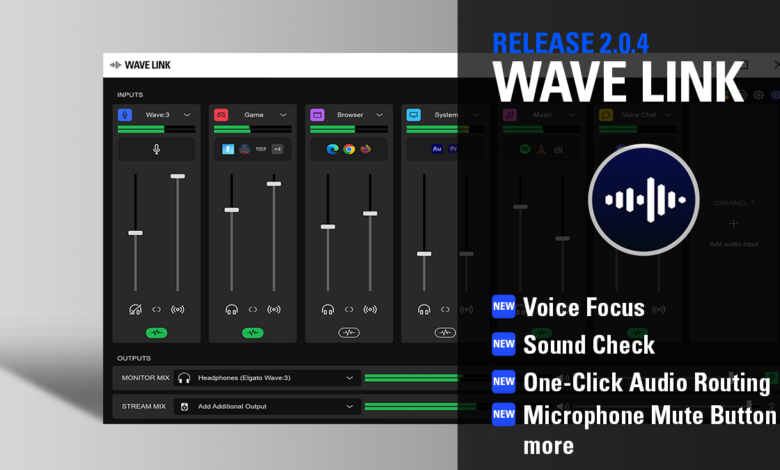 Elgato تطلق Wave Link 2.0 لتحسين جودة الصوت في أي بيئة